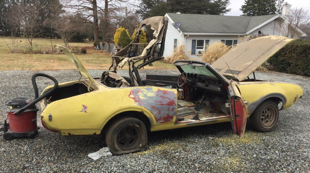 Smothers Bros Car before restoration